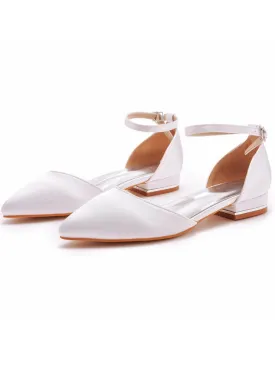 2 cm Flat Heel Pointed Hollow Sandals