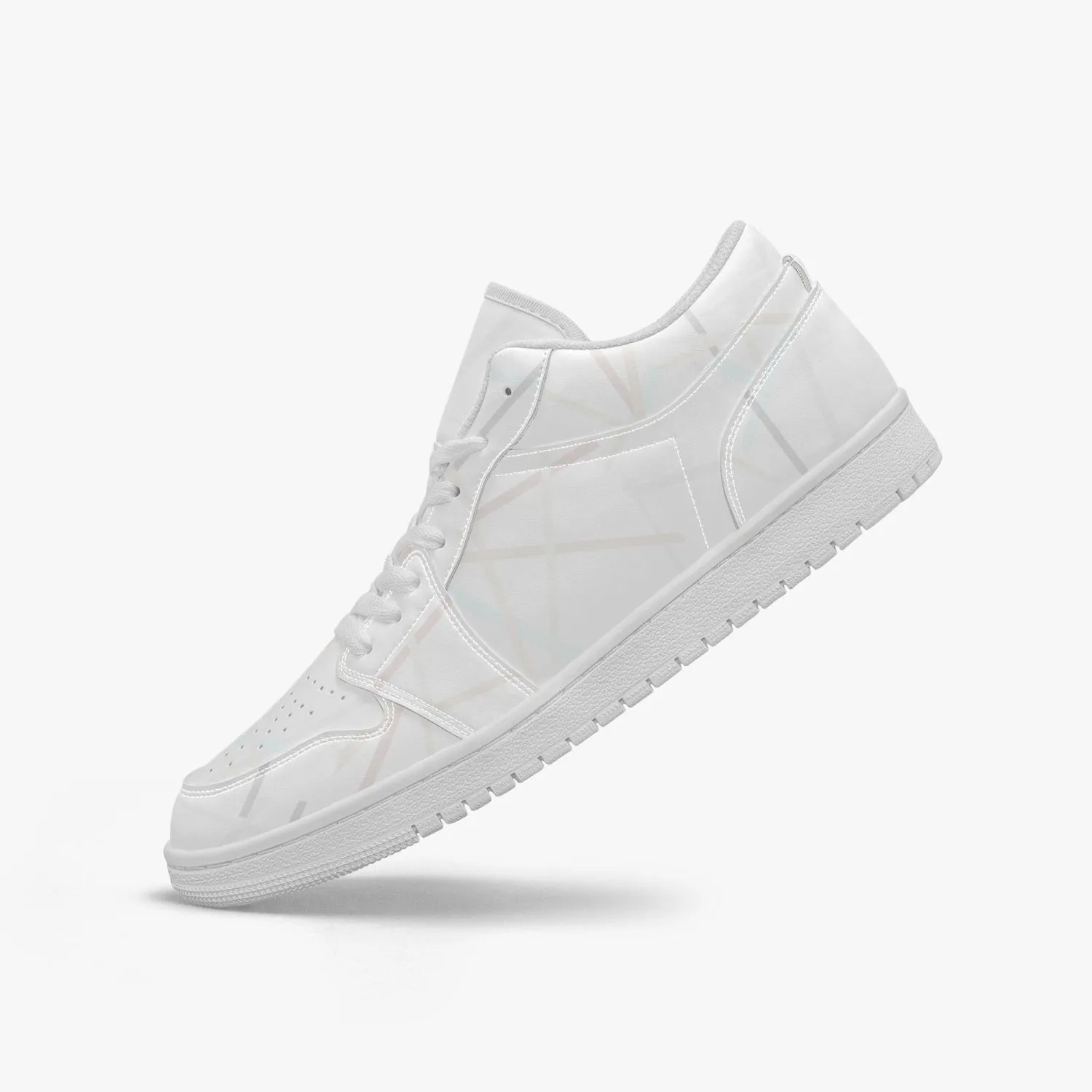 20 Shades of White Low-Top Leather Sneakers