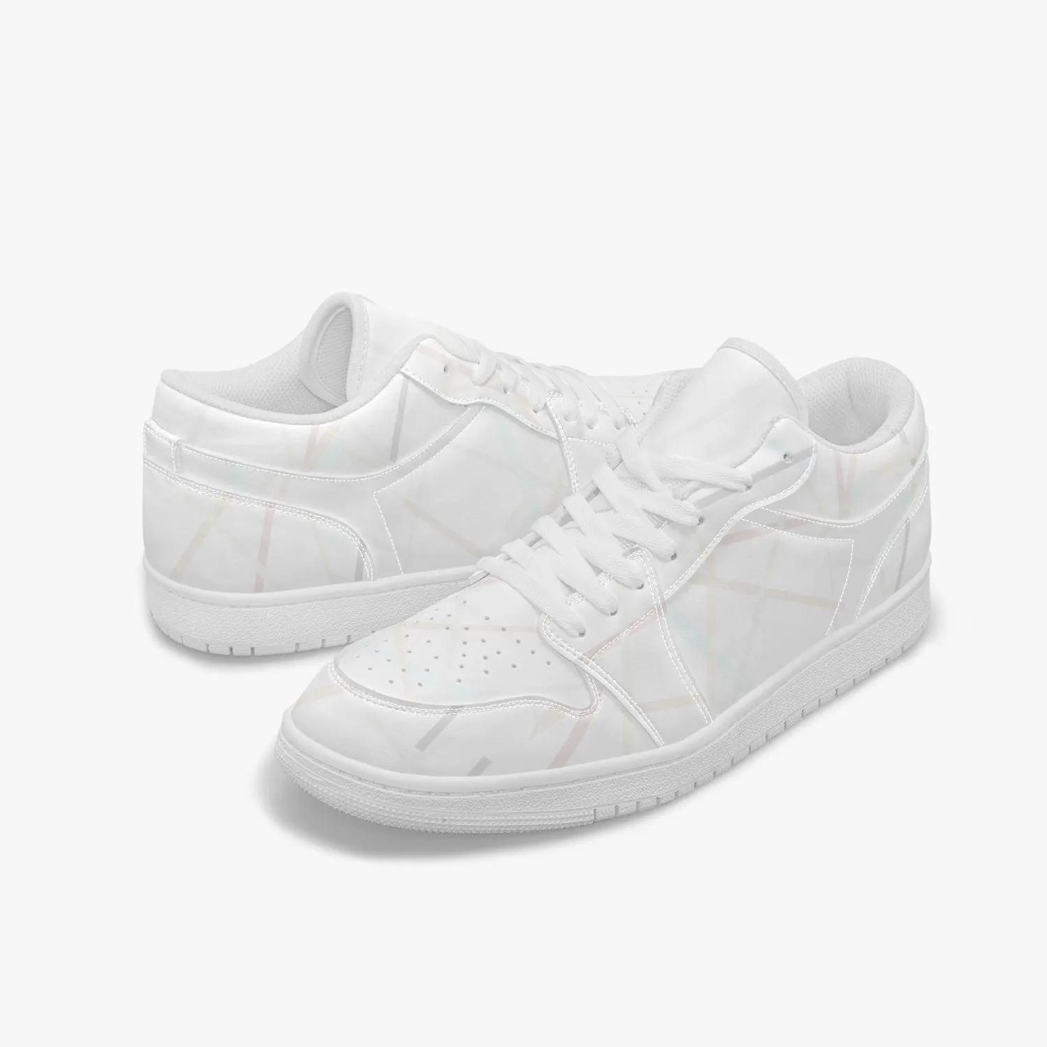 20 Shades of White Low-Top Leather Sneakers