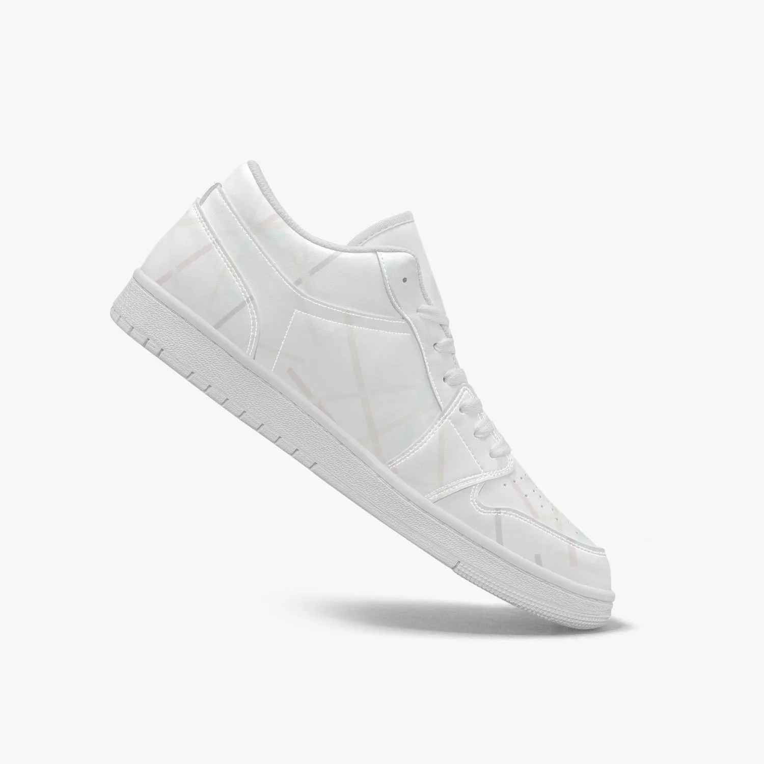 20 Shades of White Low-Top Leather Sneakers