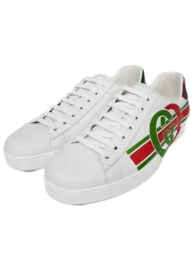 Ace Interlocking G Low Top Sneakers White