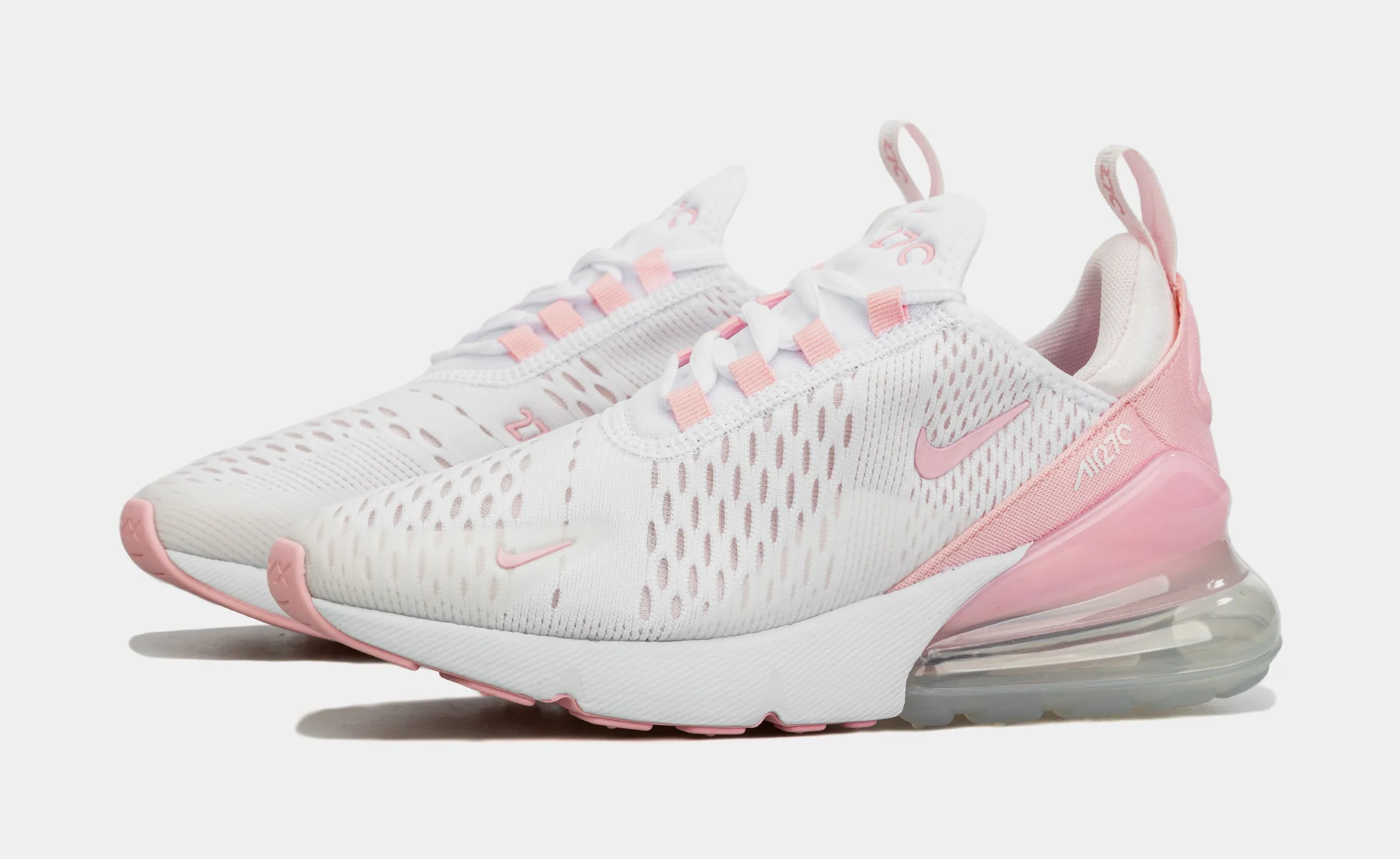 Air Max 270 Womens Running Shoes (White/Pink)