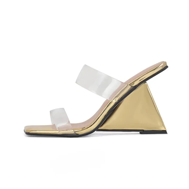 Amanda Clear PVC Wedge Sandals