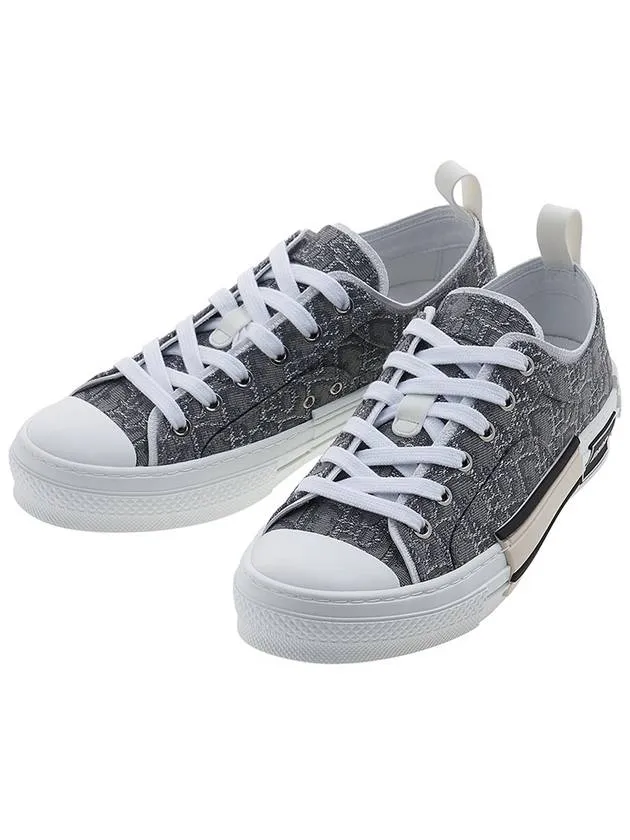 B23 Oblique Canvas Low Top Sneakers Ruthenium