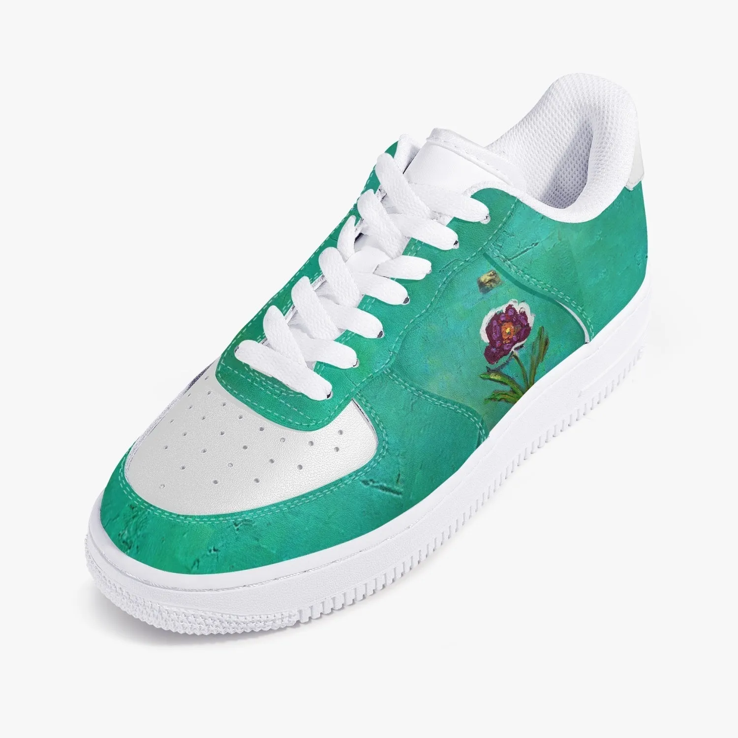 Barge series flower New Low-Top Leather Sports Sneakers