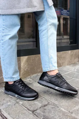 Black Casual Sneakers-Wessi