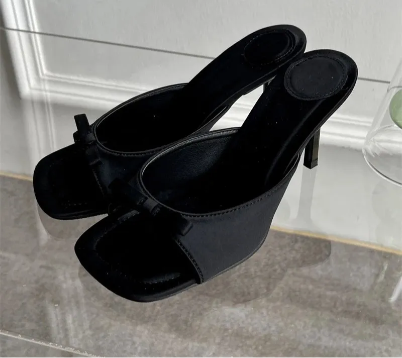 Bow-knot Satin High Heel Sandals