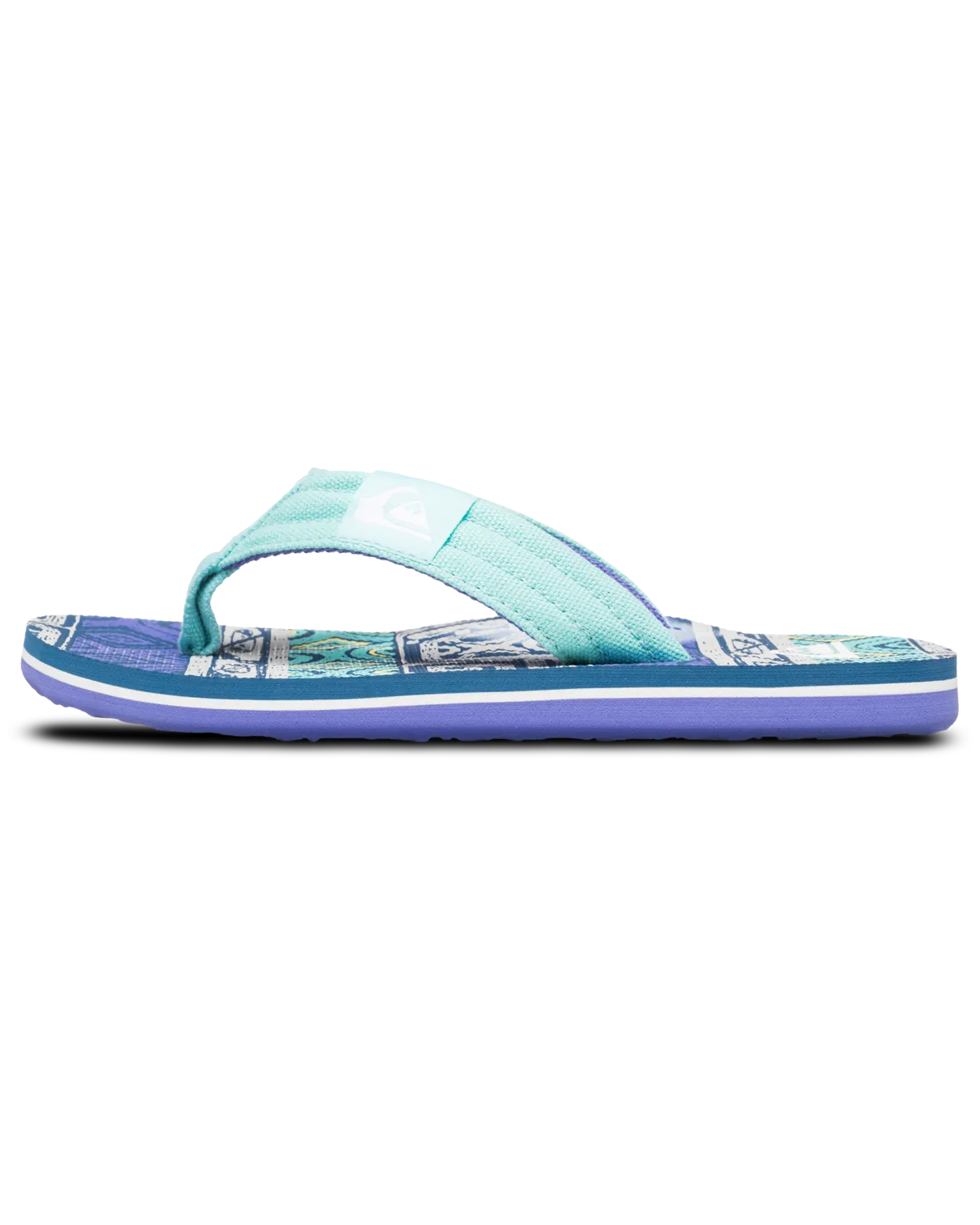 Boys Molokai Layback II Flip Flops in Dusted Peri Global Heat