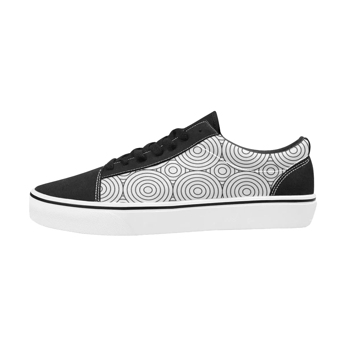 Buy Women Big Size Monochrome Print Canvas Low Top Shoes at TFS