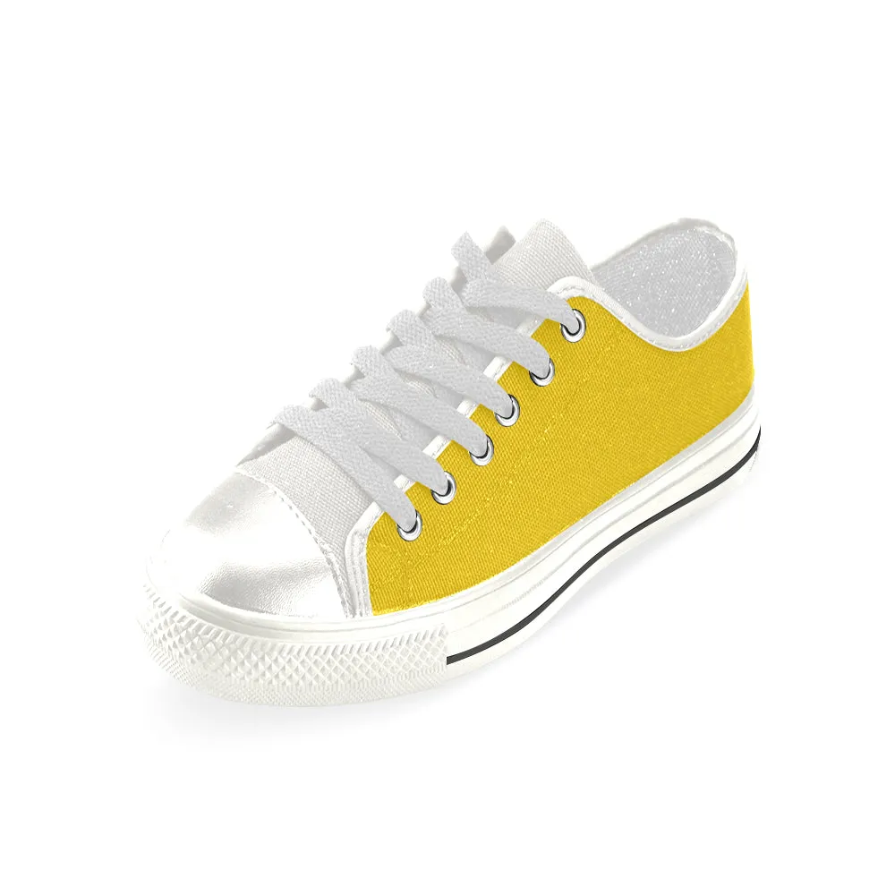 Buy Women's Butter Yellow Solids Print Canvas Low Top Shoes at TFS