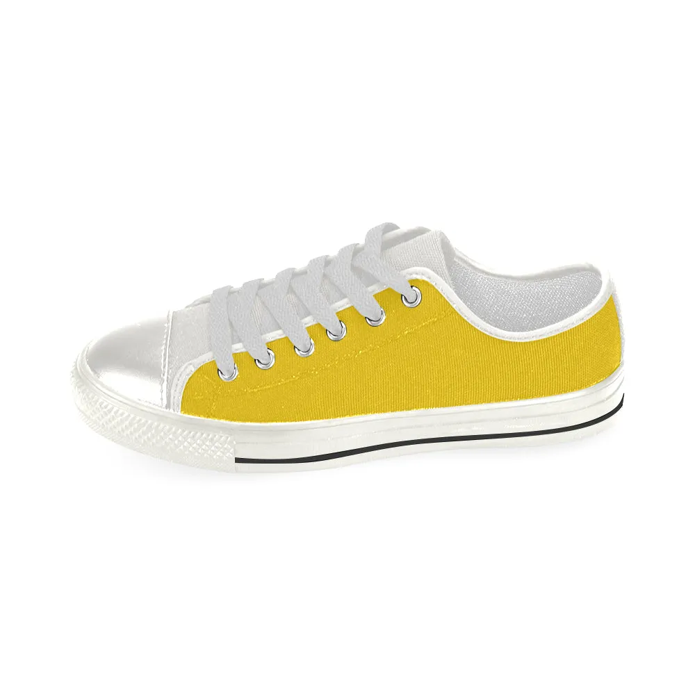 Buy Women's Butter Yellow Solids Print Canvas Low Top Shoes at TFS