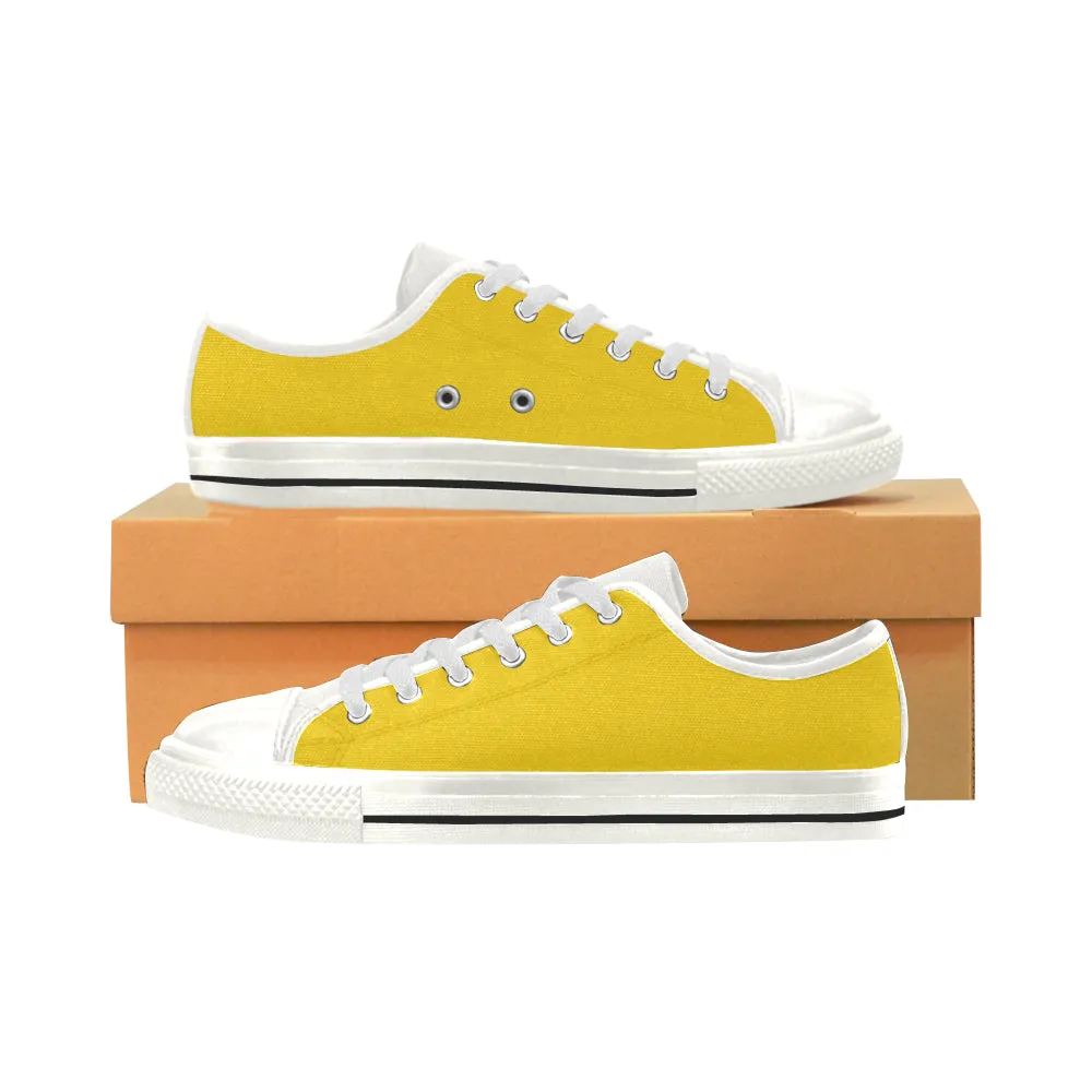 Buy Women's Butter Yellow Solids Print Canvas Low Top Shoes at TFS