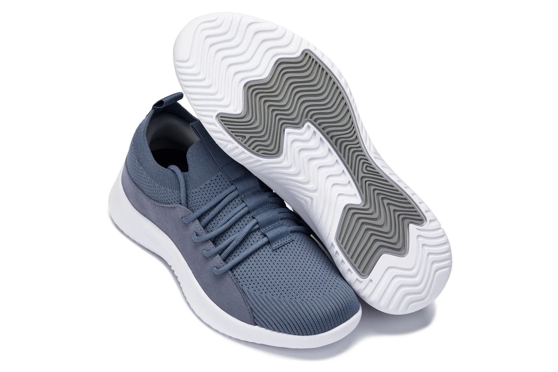 CALTO - Q133 - 2.4 Inches Taller (Light Slate Gray/White Sole) - Ultra Lightweight Sneakers