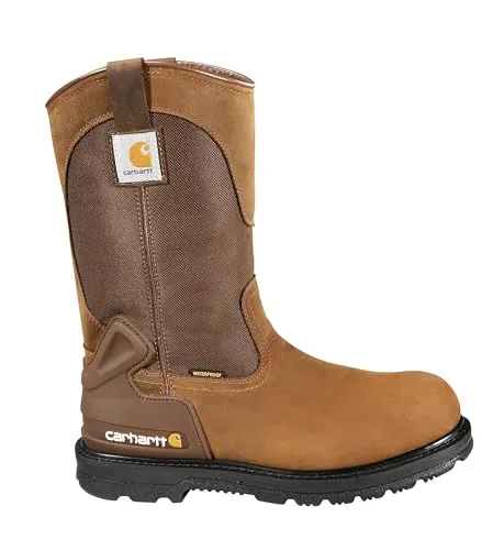 Carhartt CMP1100 Men's 11" Wellington Waterproof Soft Toe Pull-On Leather Work Boot CMP1100