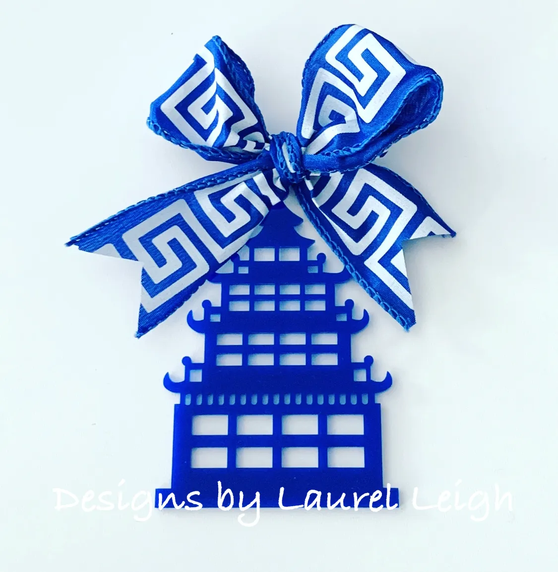 Chinoiserie PAGODA Ornament - Pick Ribbon