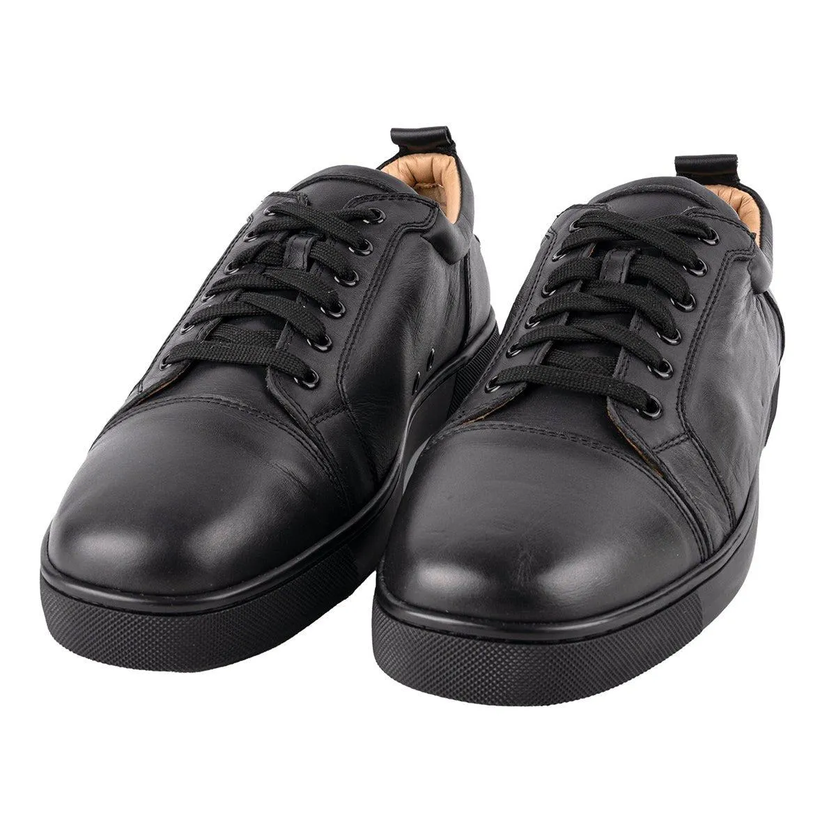 Christian Louboutin Louis Low-Top Sneakers Black Colour For Men