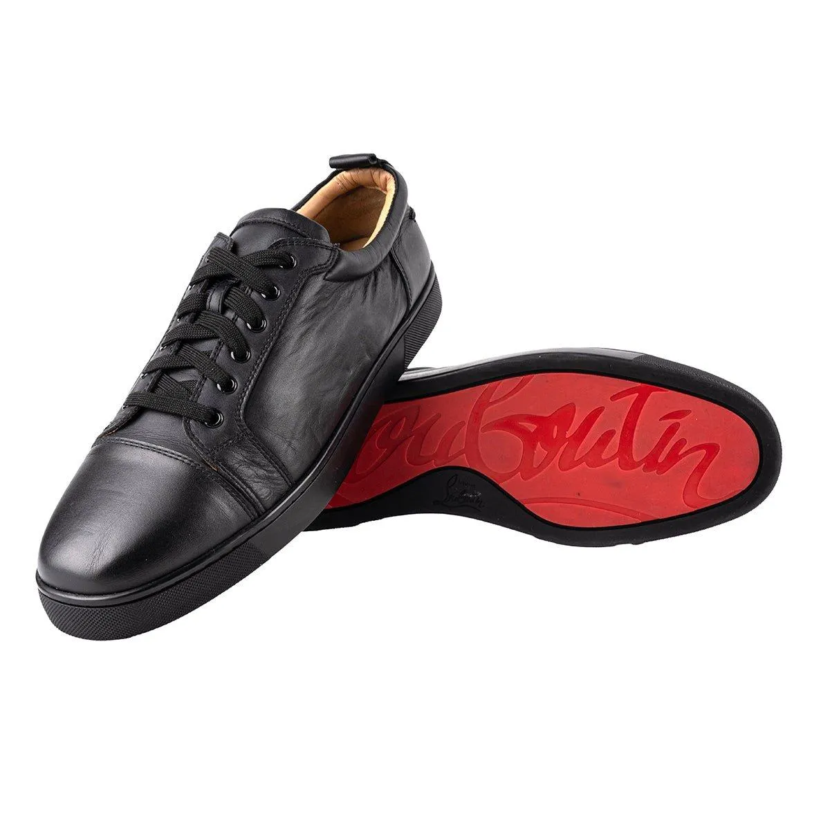 Christian Louboutin Louis Low-Top Sneakers Black Colour For Men