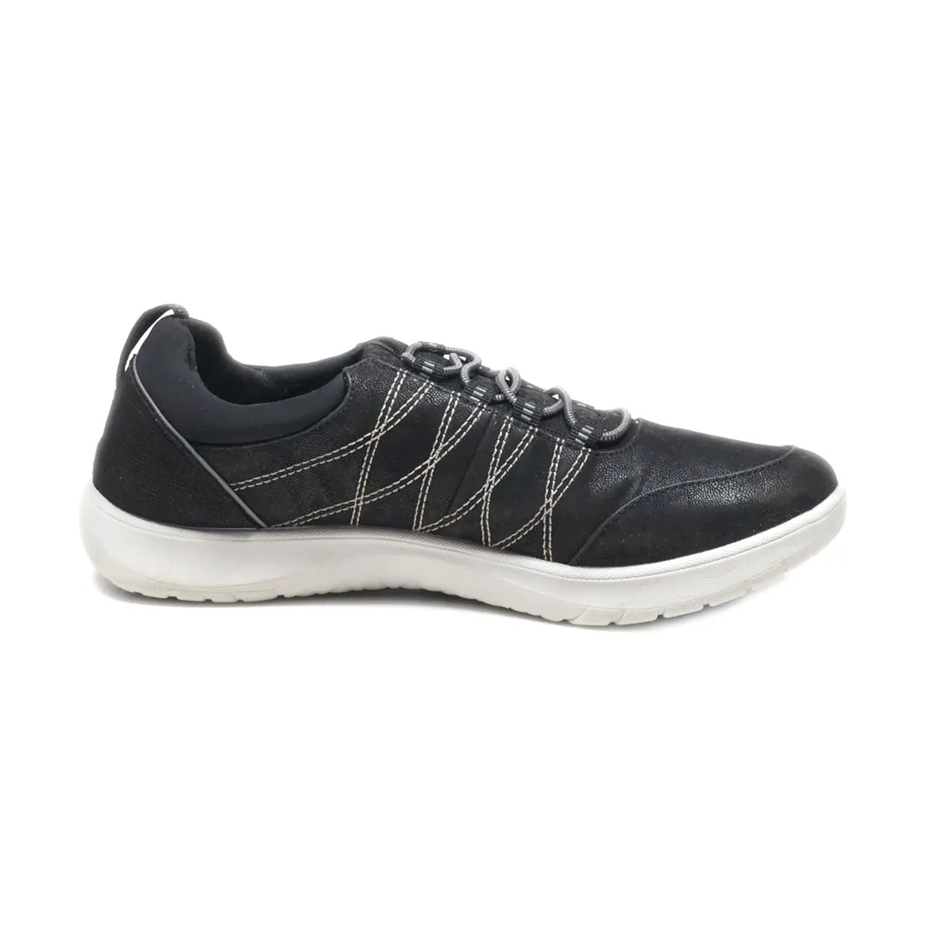 Clarks Cushion Soft Sport Shoes Leather Black Colour For Women