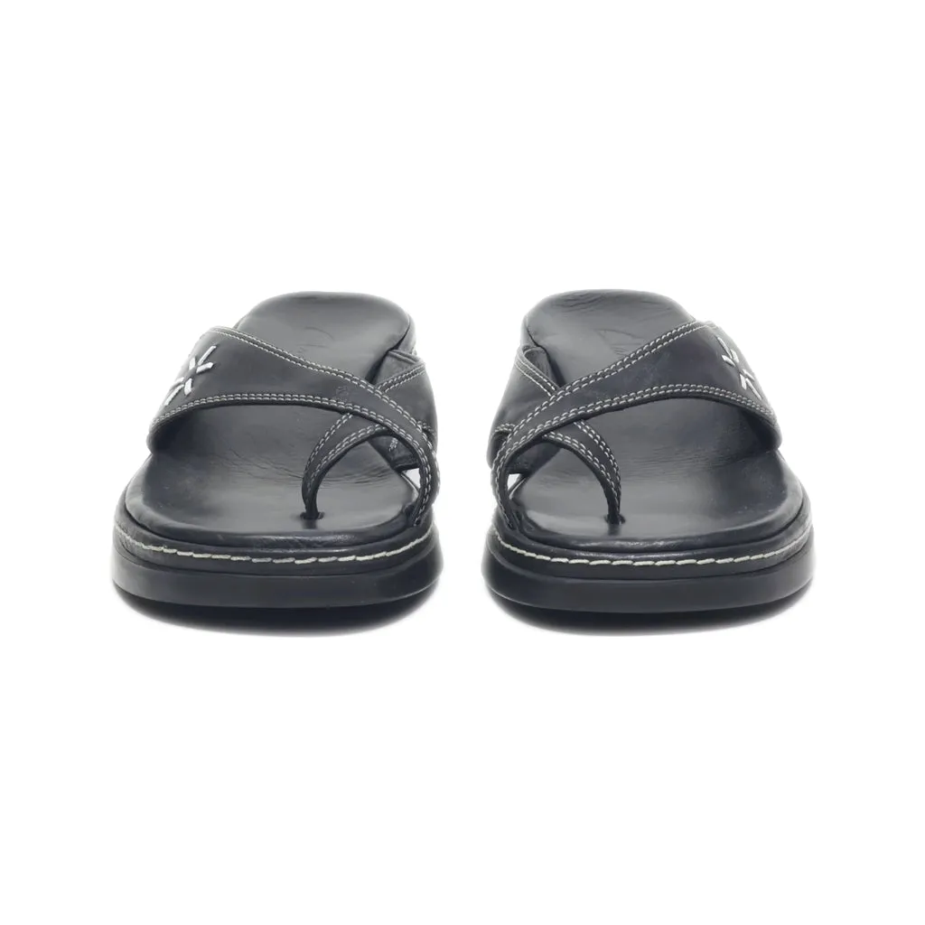 Clarks Flip Flops Leather Black Colour For Women