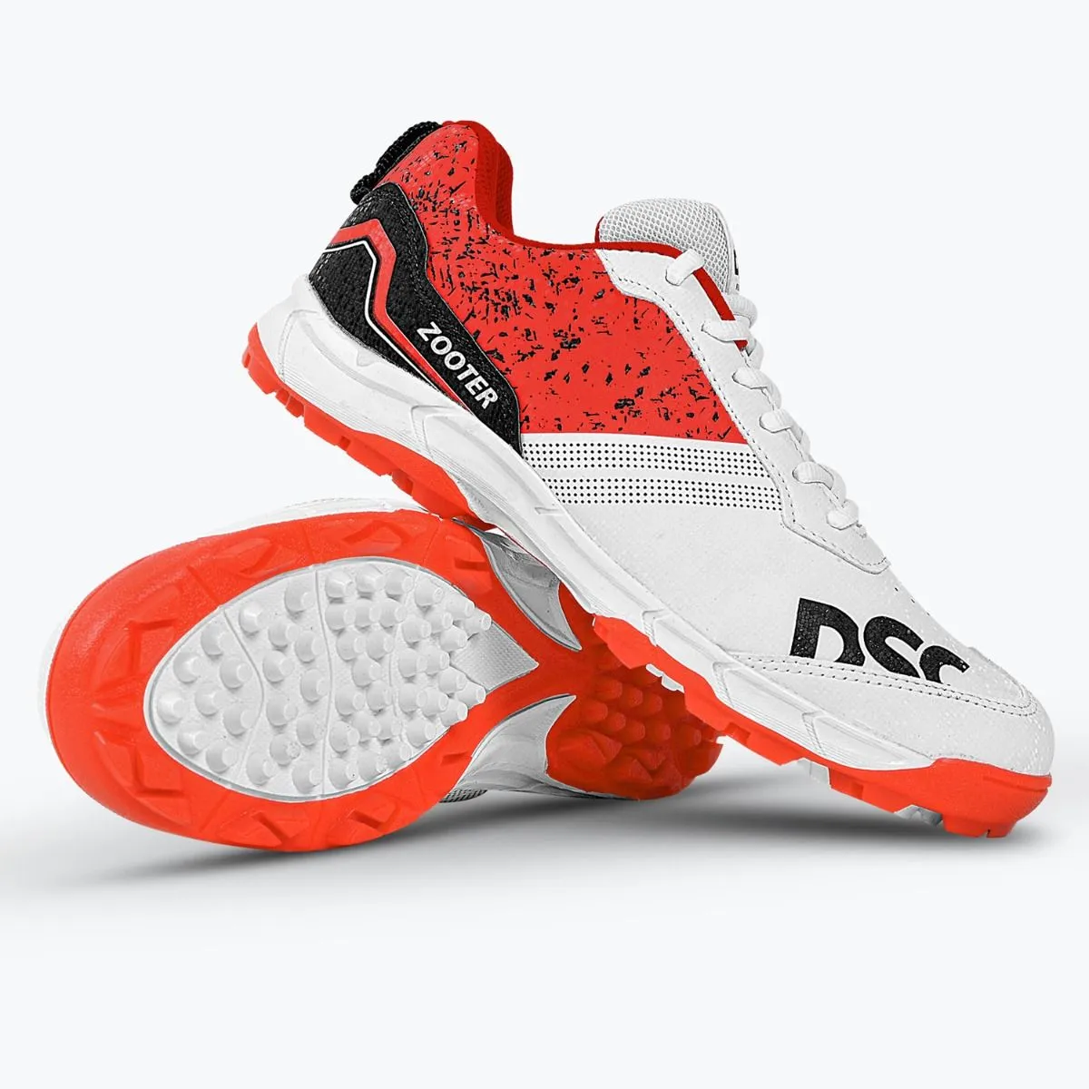 DSC Zooter Cricket Shoes (White/Red)