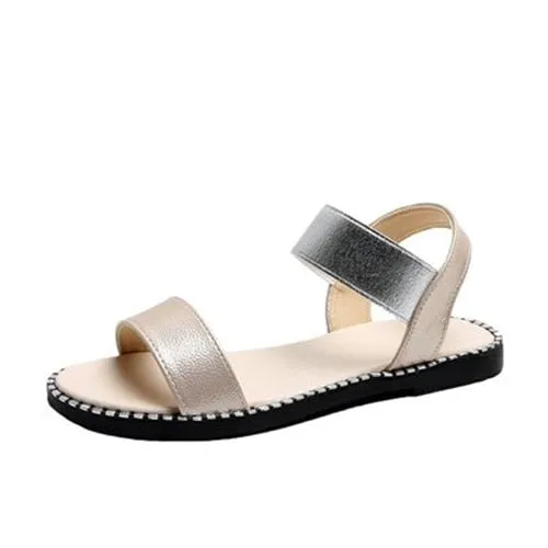 Elastic Band Flats鑱絆pen Toe Sandals