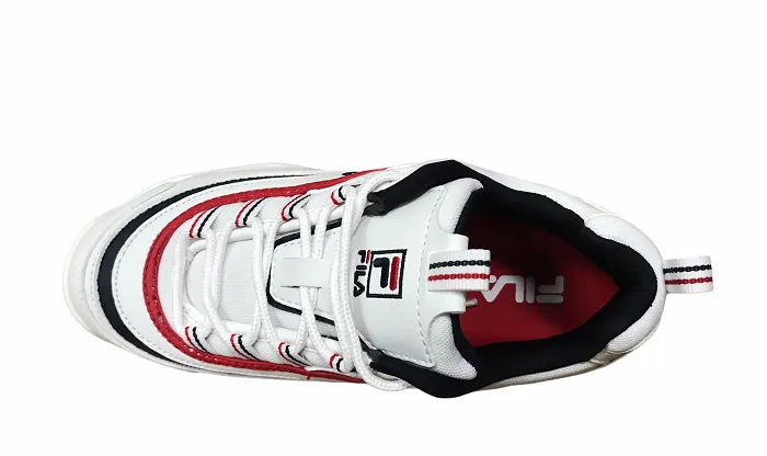 Fila scarpa sneakers da donna in pelle Ray Low 1010562.150 bianco blu rosso