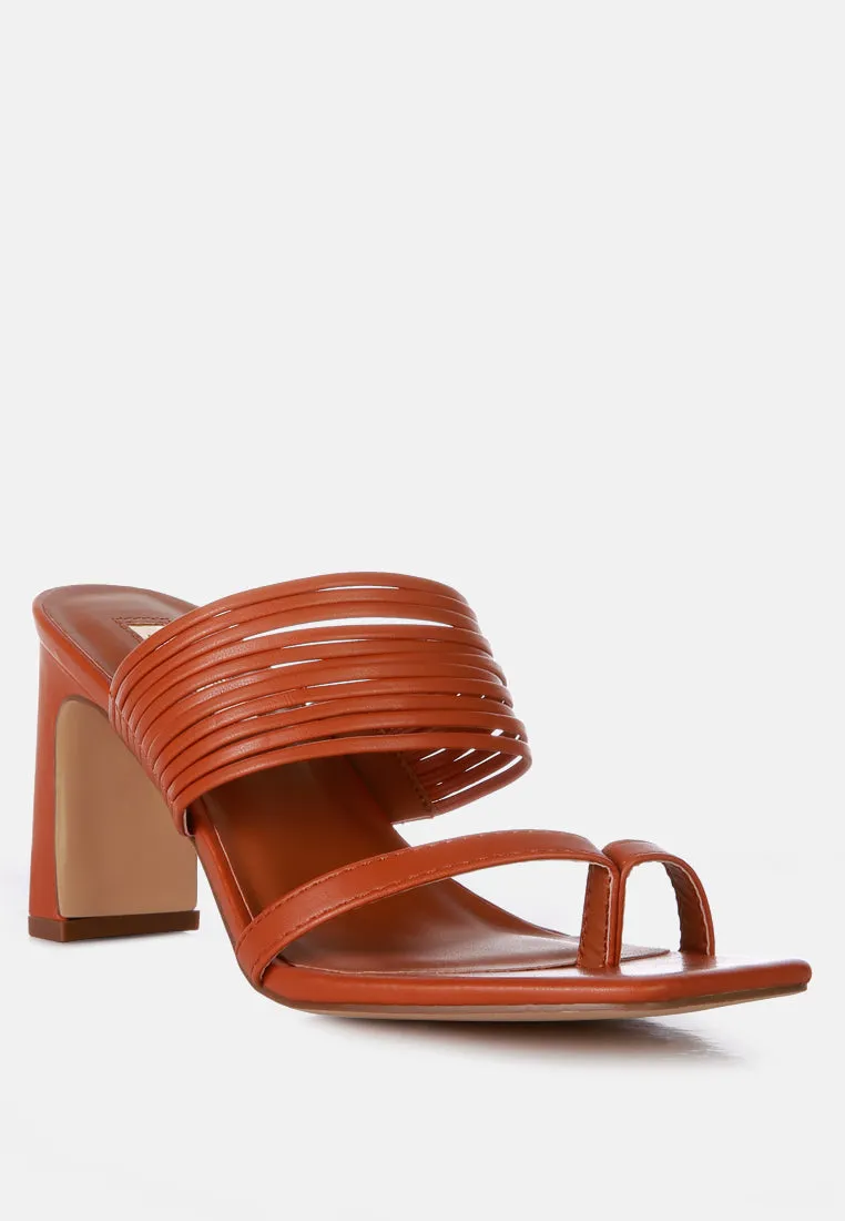 Follow Me Mid Block Heel Sandals