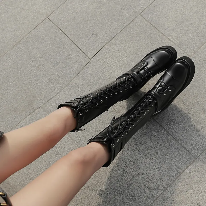 Funki Buys | Boots | Women's Punk Gothic Platform Wedge Boot