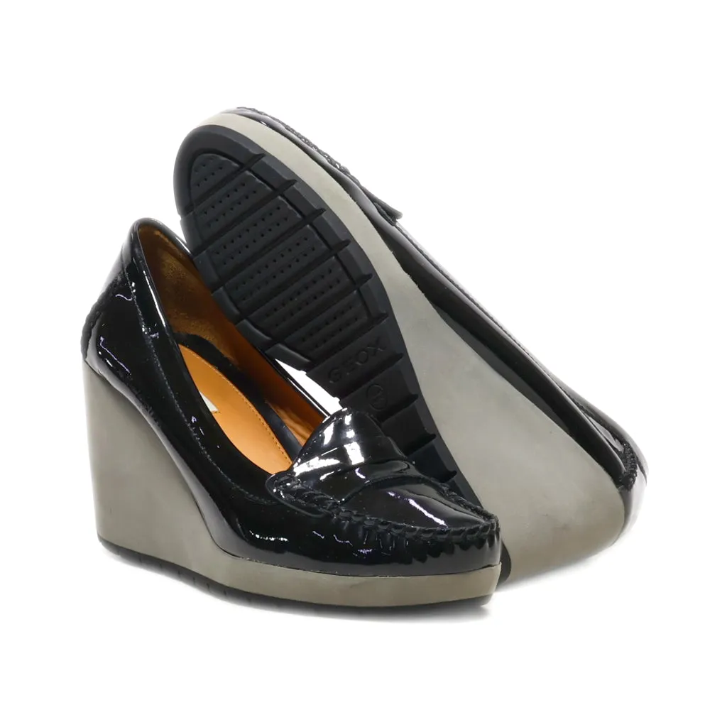 Geox Wedge Shoes Latex Black Colour For Women