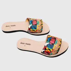 Haitian Heritage Artisan Slide Sandals