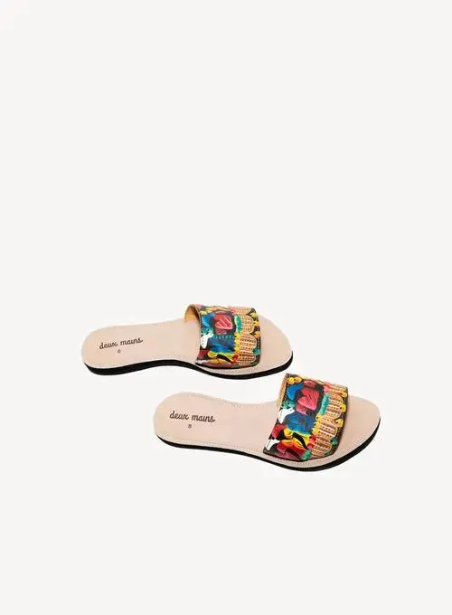 Haitian Heritage Artisan Slide Sandals