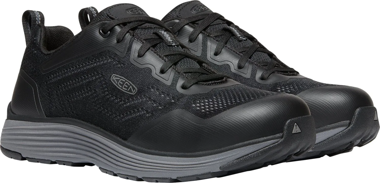 Keen Utility Mens Sparta II Steel Grey/Black Mesh Work Shoes