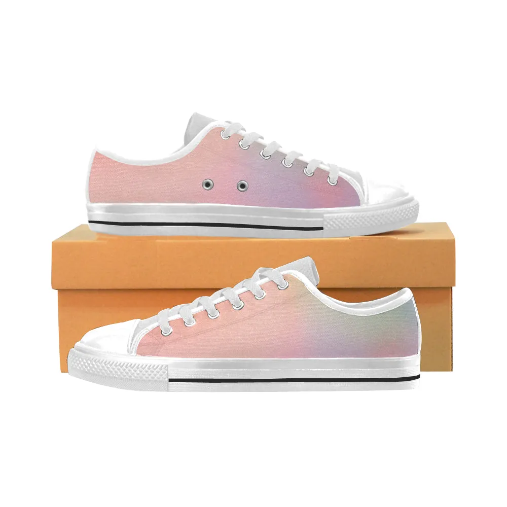 Kids Bubblegum Solid Print Canvas Low Top Shoes