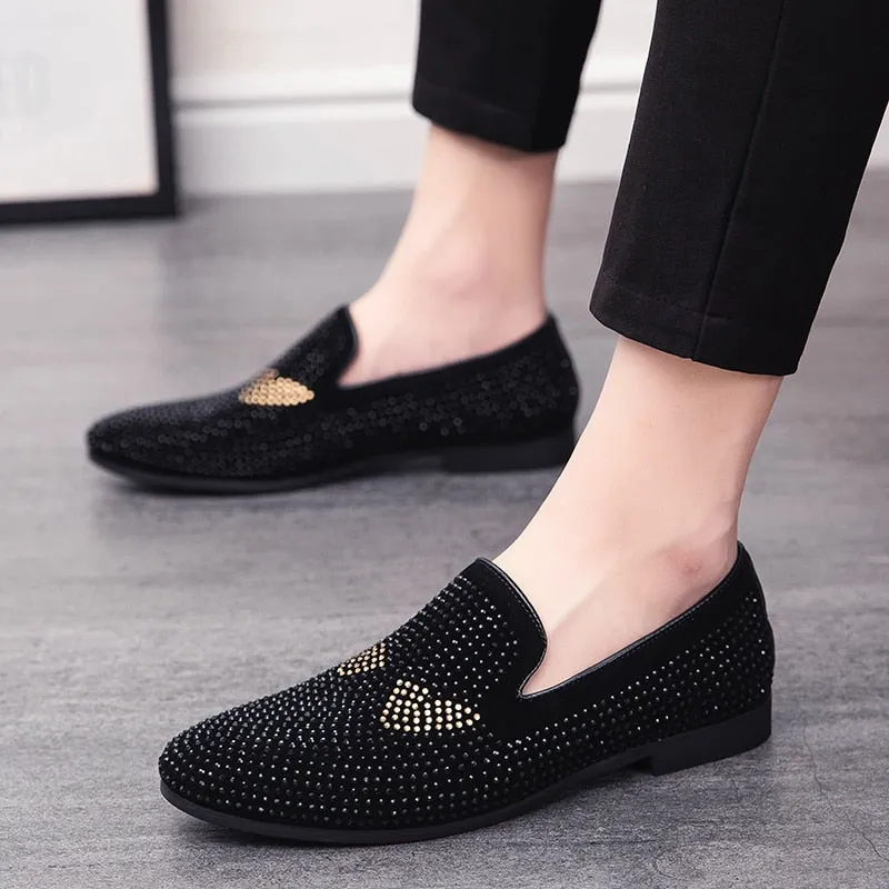 Men Loafers  Leather Shoes For Man slip on Dress Shoes Elegant Shoes Fashion Men's Flats club party shoes men Zapatos Hombre