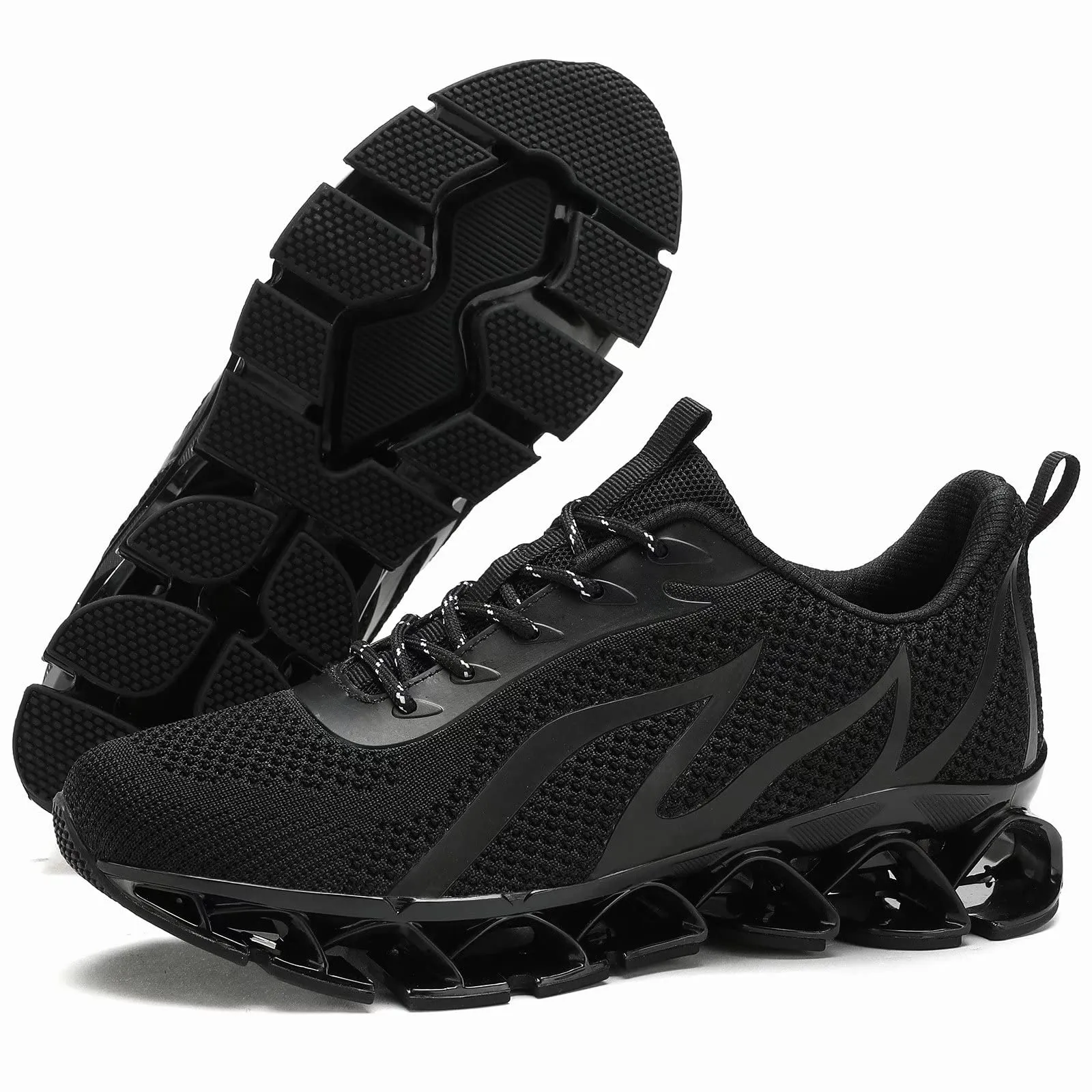 Mens Running Shoes Blade Tennis Walking Casual Sneakers Comfort Fashion Non Slip Work Sport Athletic Trainers Black