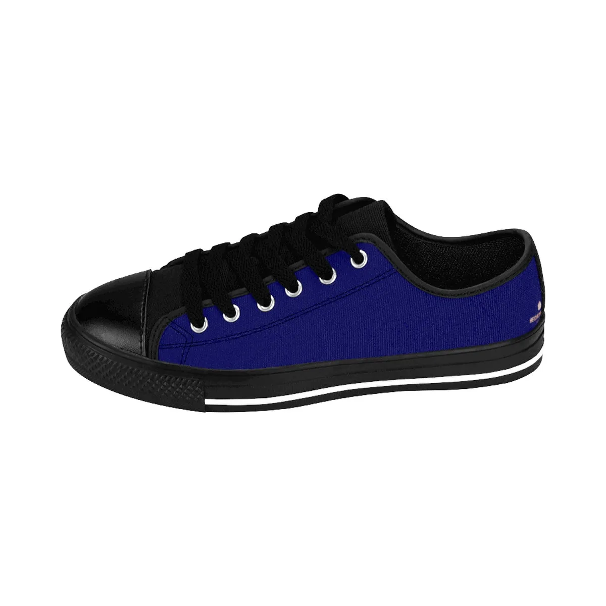 Navy Blue Ladies Low Tops, Solid Color Designer Low Top Women's Sneakers (US Size: 6-12)