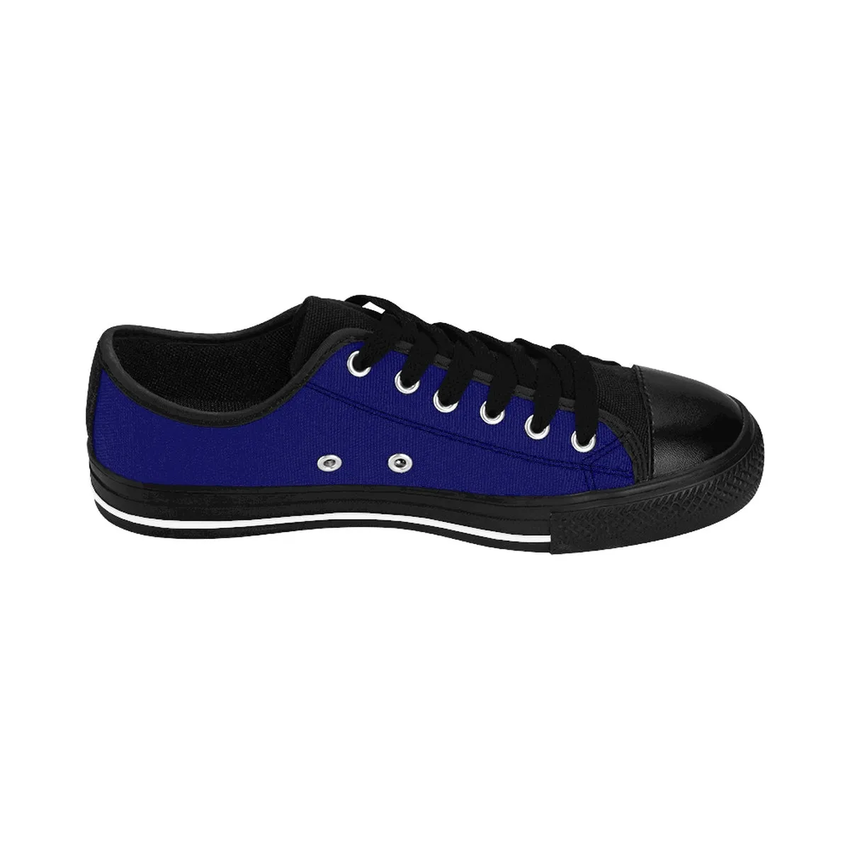 Navy Blue Ladies Low Tops, Solid Color Designer Low Top Women's Sneakers (US Size: 6-12)