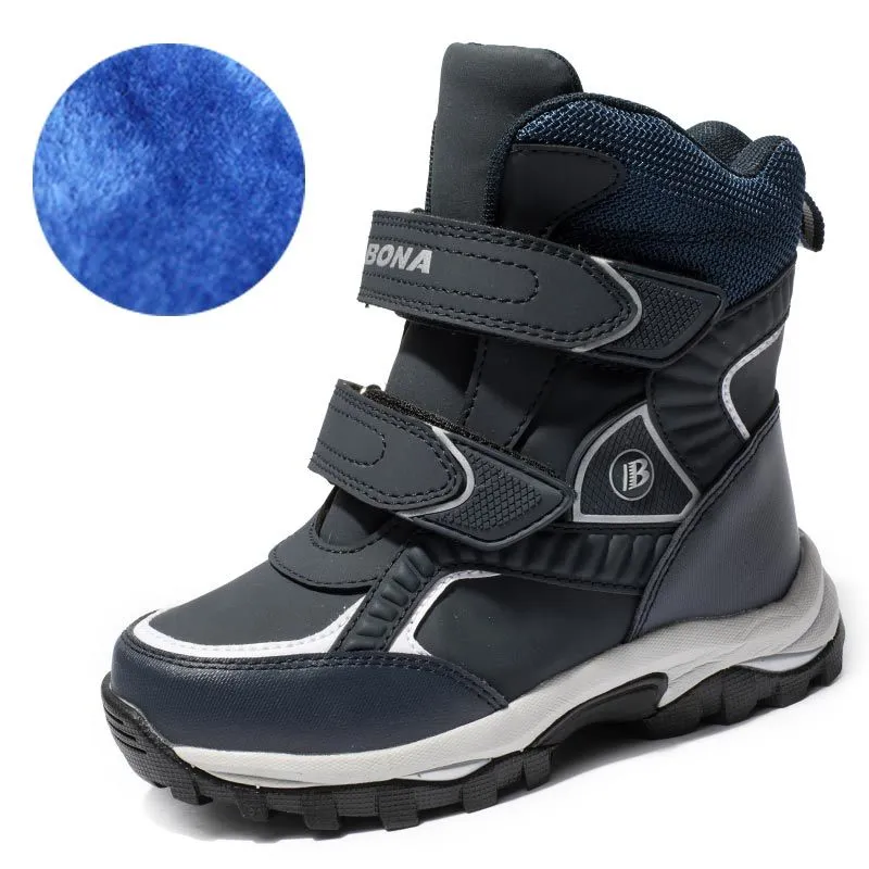 New Classics Style Children Boots Hook & Loop Boys Snow Boots