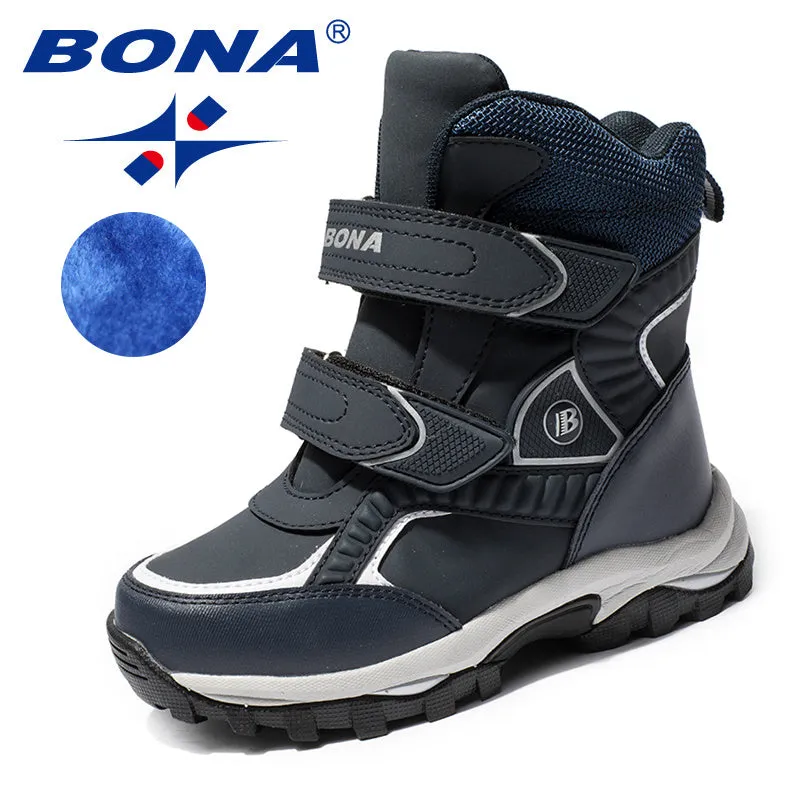 New Classics Style Children Boots Hook & Loop Boys Snow Boots