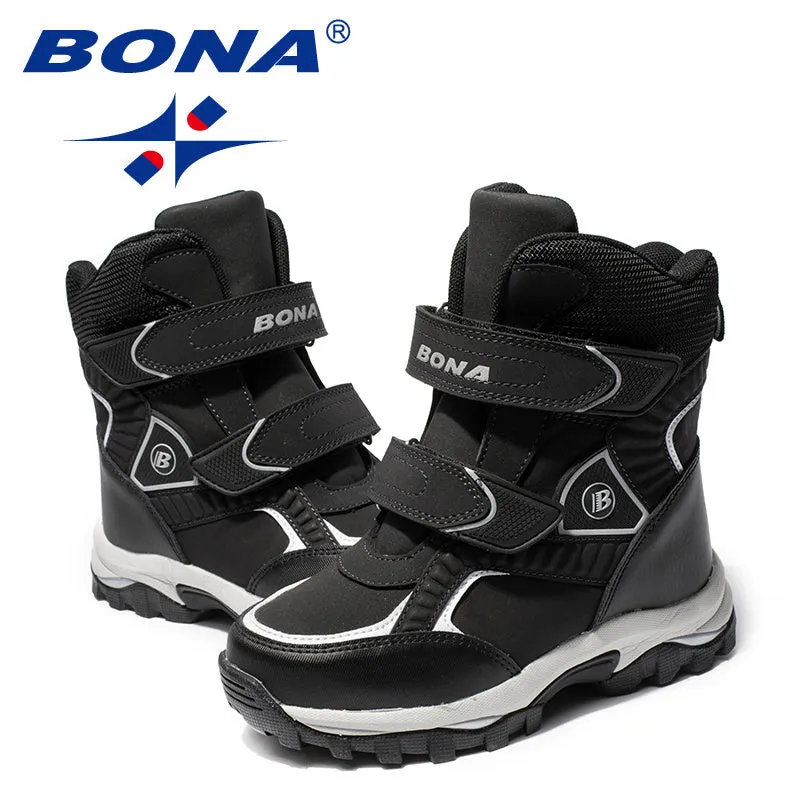 New Classics Style Children Boots Hook & Loop Boys Snow Boots