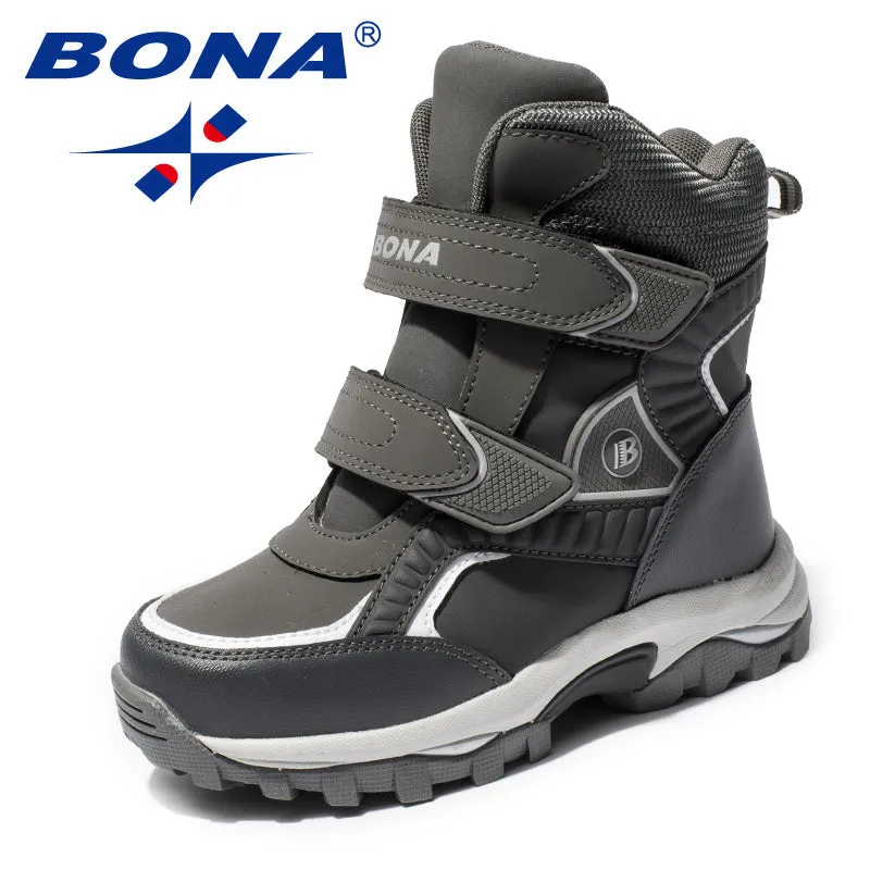 New Classics Style Children Boots Hook & Loop Boys Snow Boots