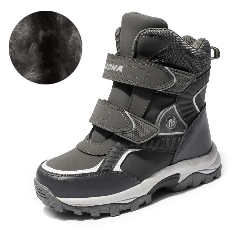 New Classics Style Children Boots Hook & Loop Boys Snow Boots