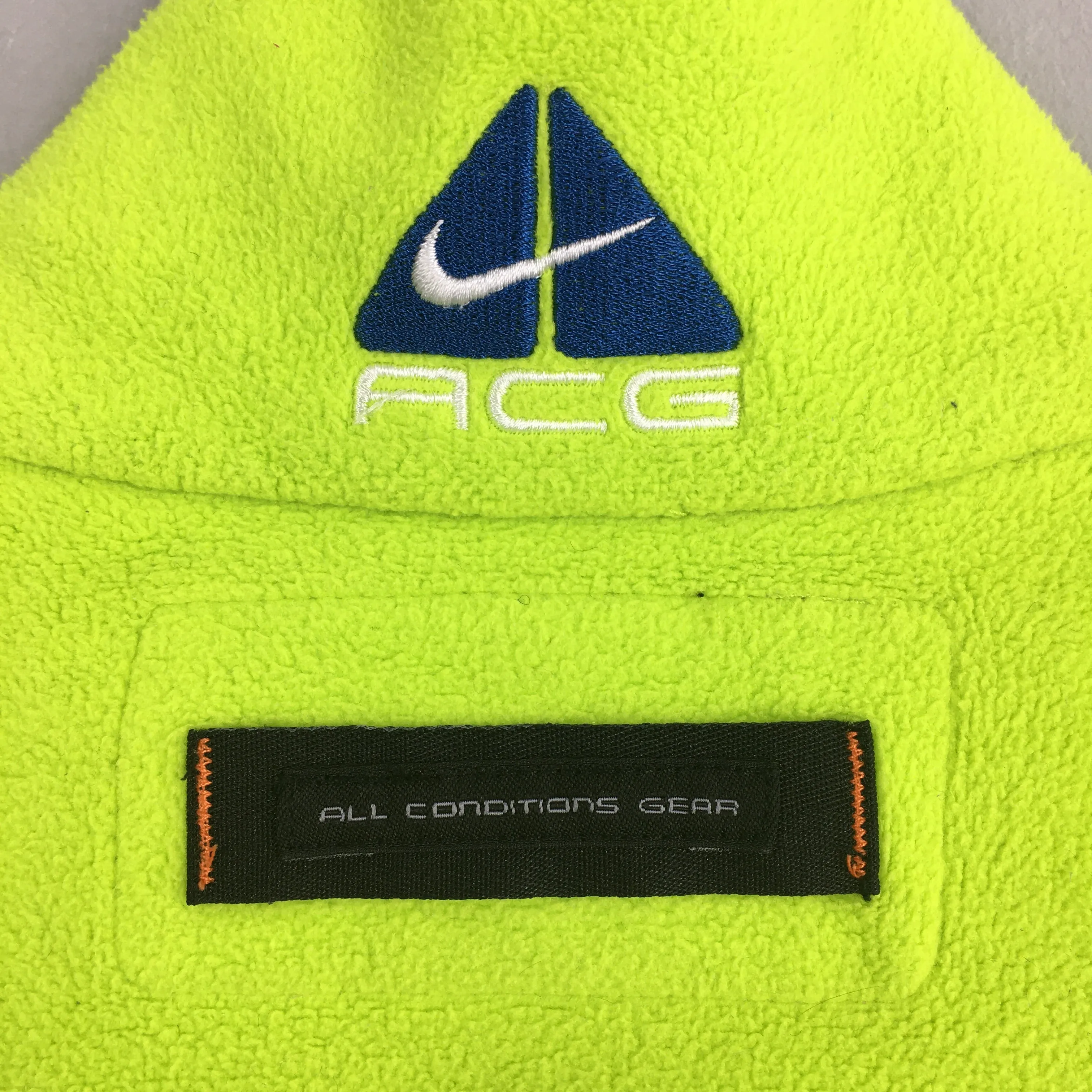 Nike Acg Fleece Neon Vest Jacket Medium