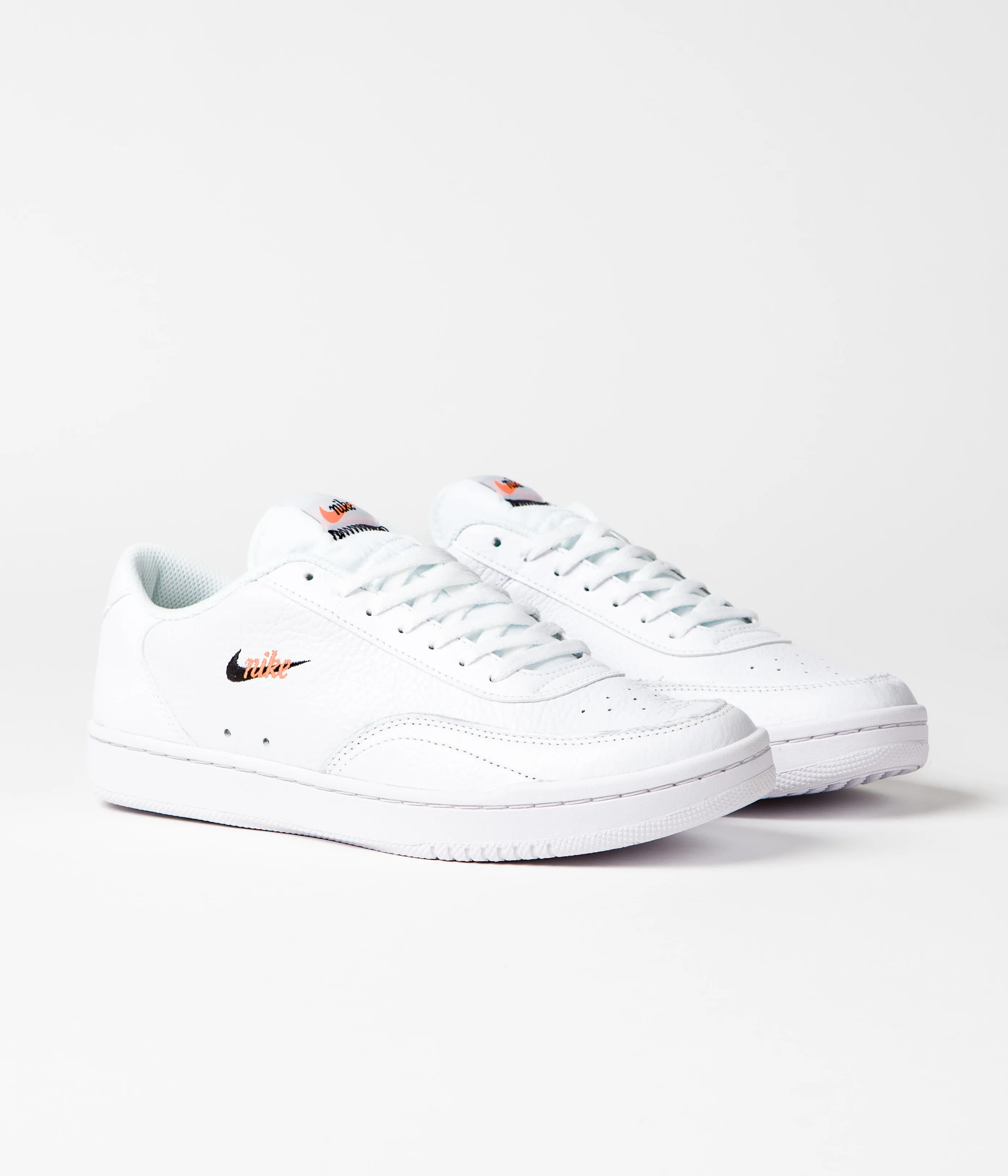 Nike Court Vintage Premium Shoes - White / Black - Total Orange