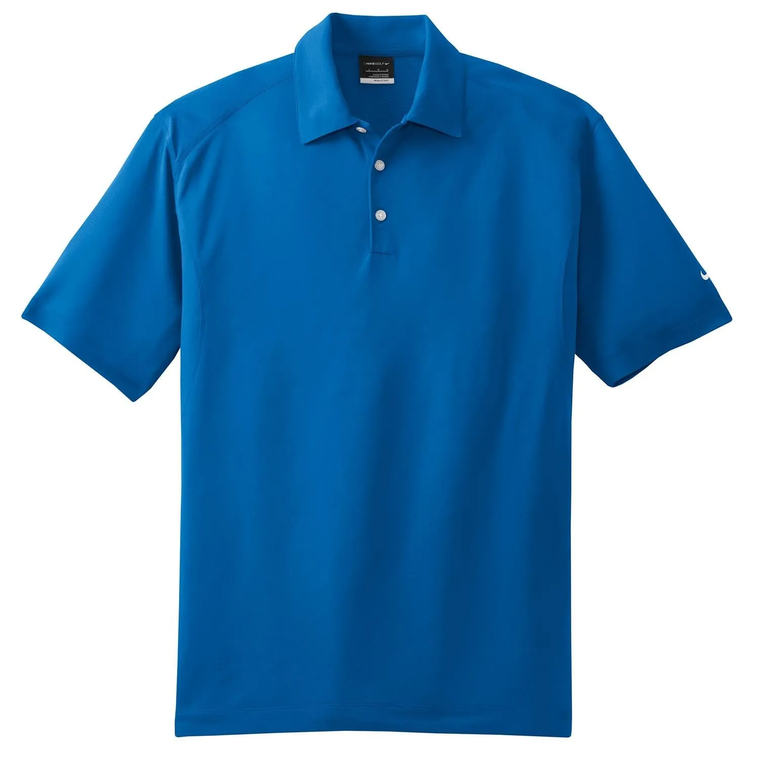 Nike Men's Signal Blue Dri-FIT Short Sleeve Mini Texture Polo