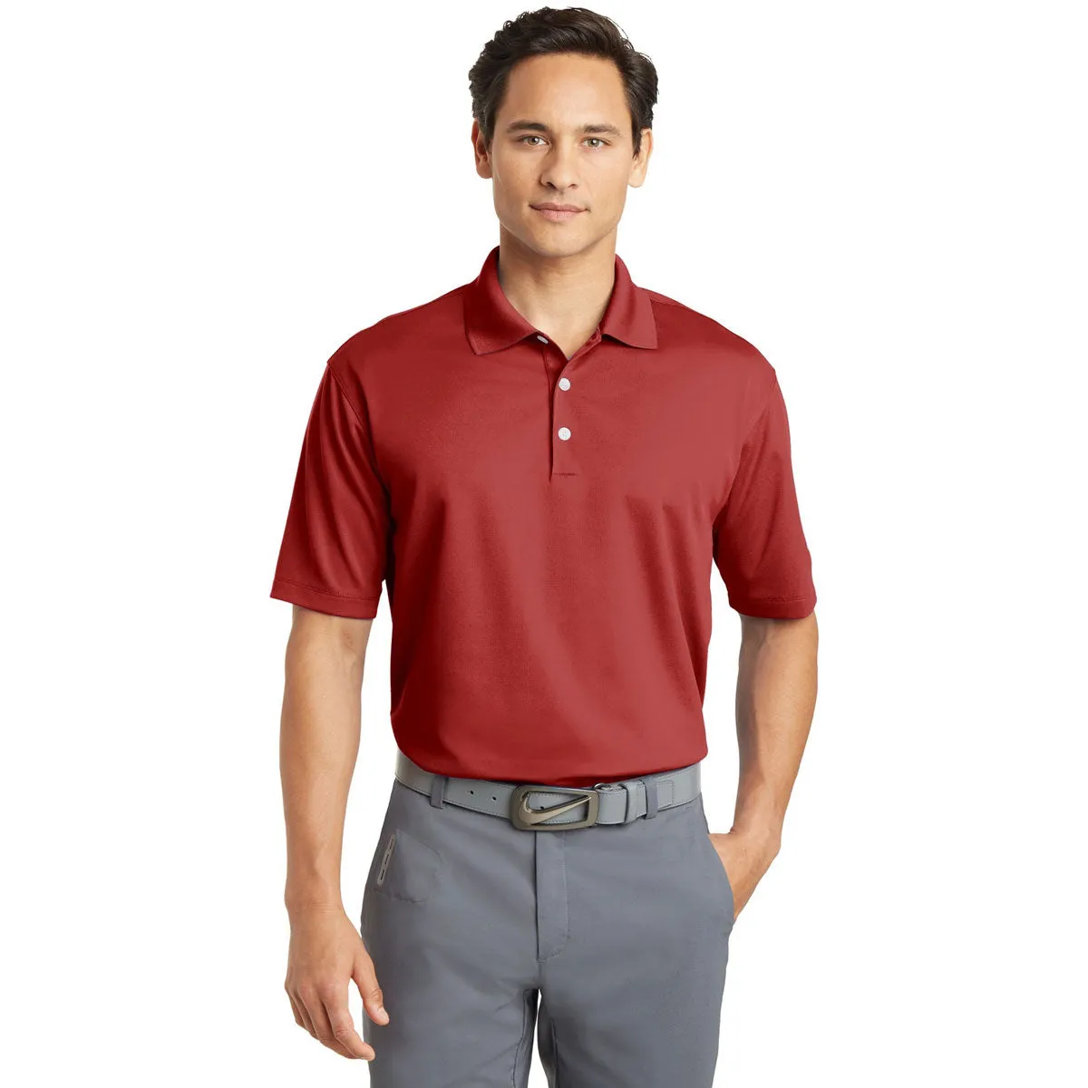 Nike Men's Varsity Red Dri-FIT Micro Pique Polo