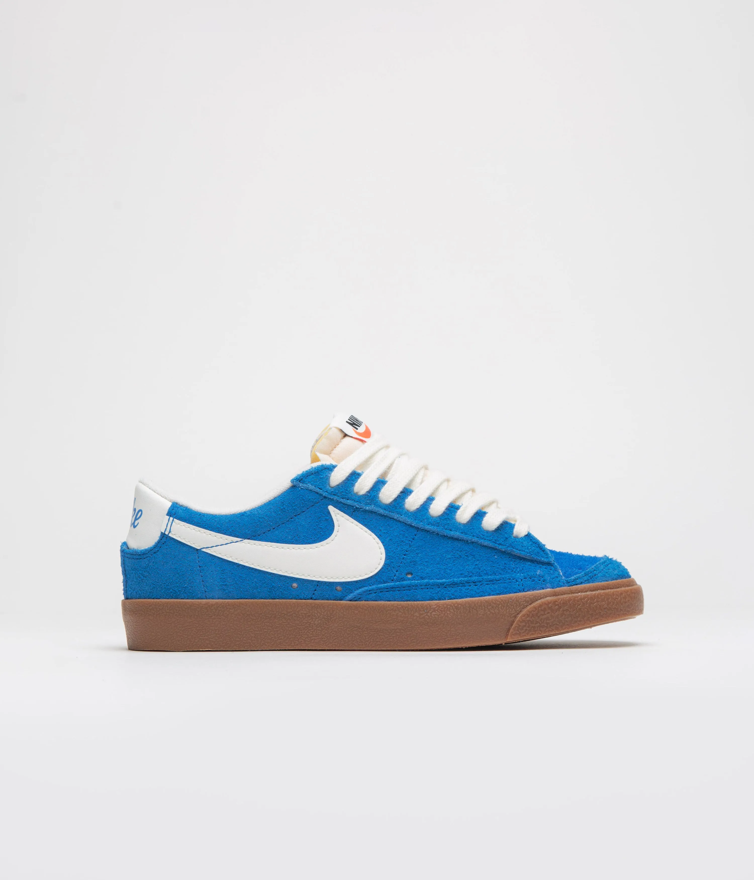 Nike Womens Blazer Low '77 Vintage Shoes - Photo Blue / Sail - Gum Med Brown - Black