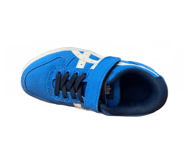 Onitsuka Tiger scarpa sneakers da ragazzo con laccine elastico e velcro Aaron C5A1N 4201 azzurro bianco