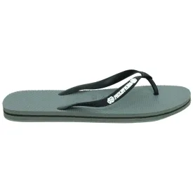 Philipp Plein Brand Logo Grey Flip Flops