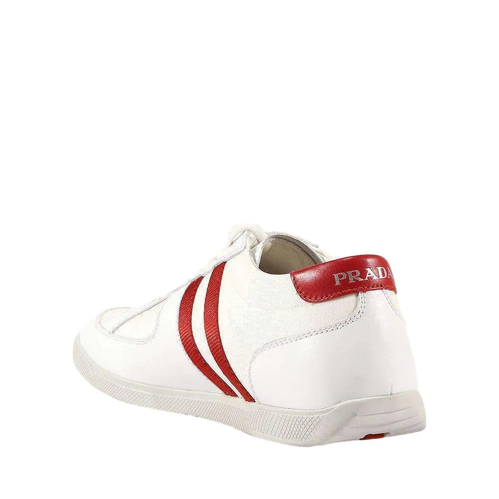 Prada Sports Men's Designer White/Red Sneakers 4E1806 (PRM43)